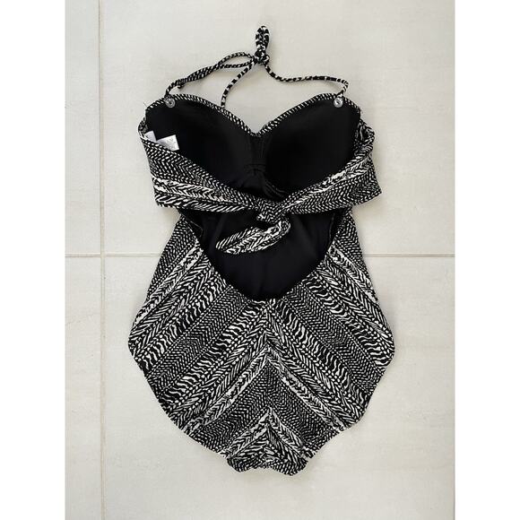 Robin Piccone Swim One Piece Swimsuit Halter Print Swimwear - Picture 6 of 12